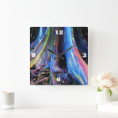 虹のユーカリノキの時計 スクエア壁時計 (ホーム)