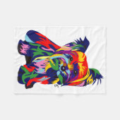 虹のヨークシャーテリアCuddler フリースブランケット (正面(横))