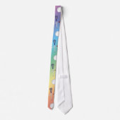虹のラクロスパターン ネクタイ (裏面)