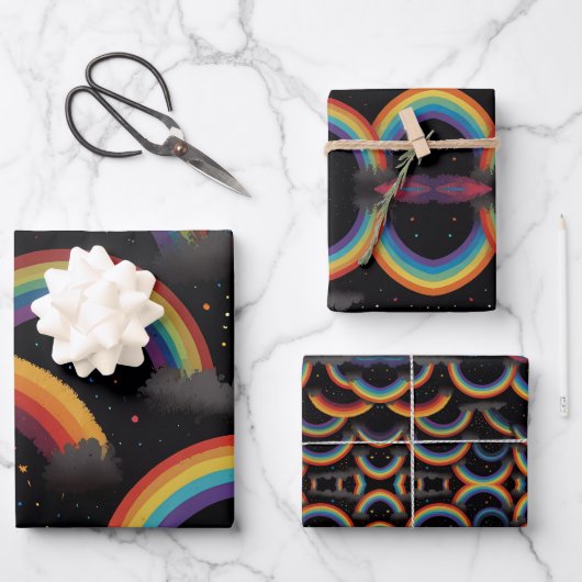 虹のラッピングペーパーシート ラッピングペーパーシート (正面)