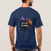 虹のラメがキラキラと輝く Words Tシャツ (裏面)