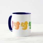 虹のリス マグカップ (正面左)