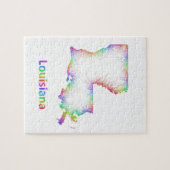 虹のルイジアナの地図 ジグソーパズル (横)