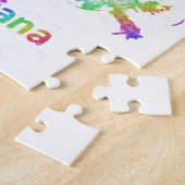 虹のルイジアナの地図 ジグソーパズル (側面)