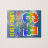 虹のルック「64」 & 「ハッピーバースデー」、曇り空 ジグソーパズル (横)