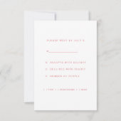 虹のレズビアン結婚式の出欠確認 招待状 (裏面)