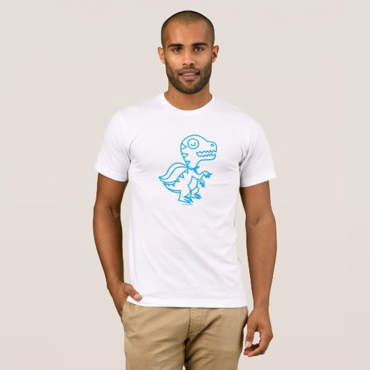 虹のレックスのティー: 青い Tシャツ (正面フル)