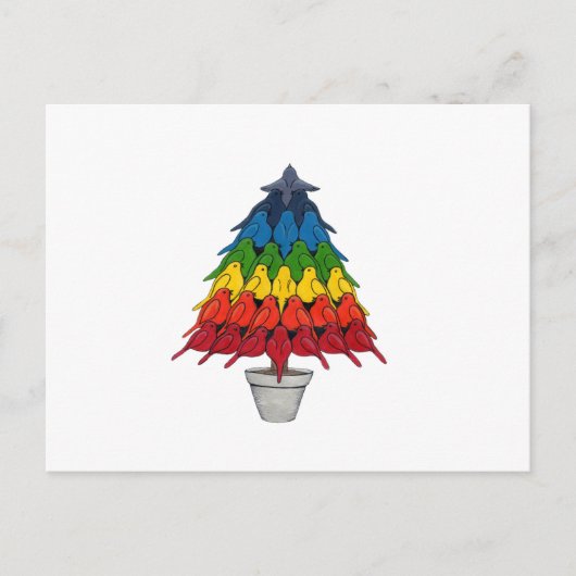 虹のロビンクリスマスツリー シーズンポストカード (正面)