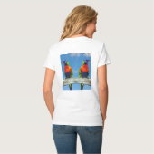 虹のロリケート2つの枝の上に止まり Tシャツ (裏面フル)
