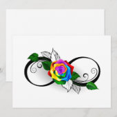 虹のローズと無限大のシンボル 招待状 (正面/裏面)