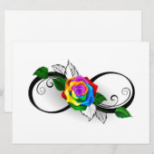 虹のローズと無限大記号 招待状 (正面/裏面)