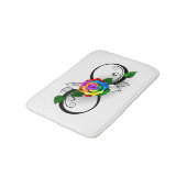 虹のローズの無限大シンボル バスマット (アングル)