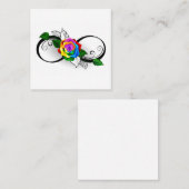 虹のローズの無限大シンボル 予約カード (正面/裏面)