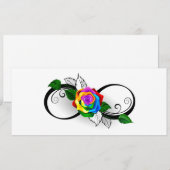 虹のローズの無限大記号 招待状 (正面/裏面)