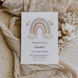 虹の一歳の誕生日 招待状