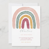 虹の一歳の誕生日 招待状 (正面)