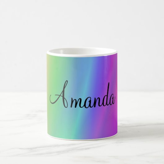 虹の一流のマグ コーヒーマグカップ (中央)