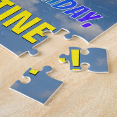 虹の一見"46"及び"ハッピーバースデー"、曇り空 ジグソーパズル (側面)