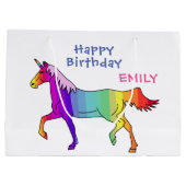 虹の一角獣 ラージペーパーバッグ (裏面)