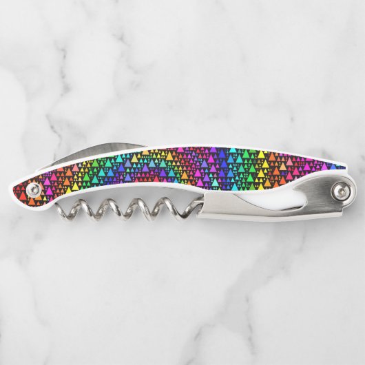 虹の三角形のウェイターのコルクせん抜きの栓抜き ソムリエナイフ (裏面)