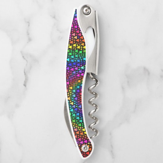 虹の三角形のウェイターのコルクせん抜きの栓抜き ソムリエナイフ (裏面)