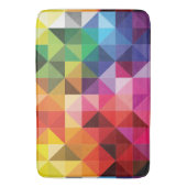 虹の三角形のジオメトリックモダンス バスマット (正面縦)