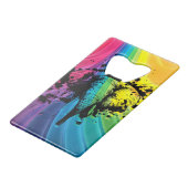 虹の上でのブルエレファ渦巻形のント クレジットカード栓抜き (裏面アングル)