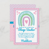 虹の上で半分眠っている下で眠る サンキューカード (正面/裏面)