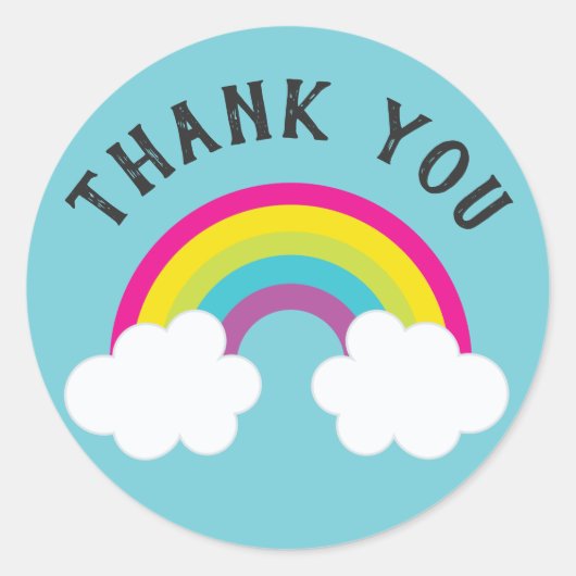 虹の上にありがとう ラウンドシール (正面)