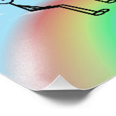 虹の上にフィギュアのカップルを描く フォトプリント            (角)