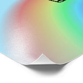 虹の上にフィギュアのカップルを描く フォトプリント            (角)