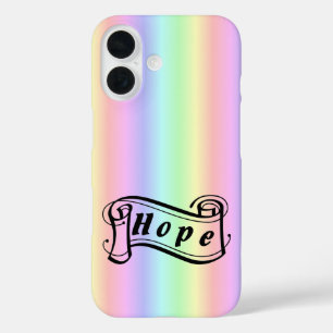 虹の上に希望のスクロール iPhone 16ケース