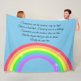 虹の上のどこか フリースブランケット