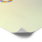 虹の上のユニコーン食べのケーキより幸せ。 ポスター (角)