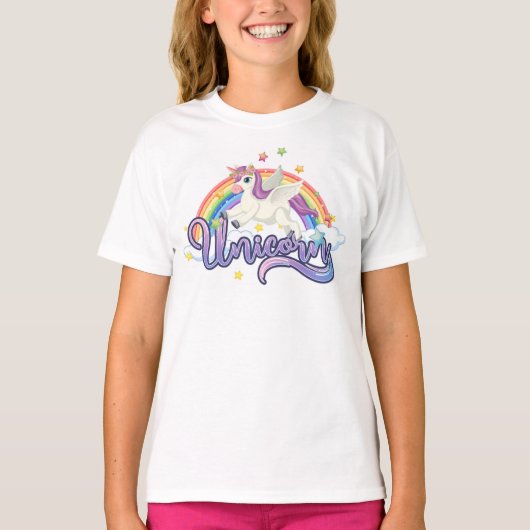 虹の上のユニコーン Tシャツ (正面)