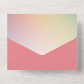 虹の上の可愛いユニコーン オールインワン招待状 (裏面)