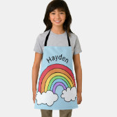 虹の上の名前パーソナライズされた エプロン (インサイチュ)