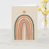 虹の上の太陽 カード (黄色い花)