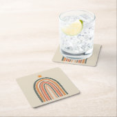 虹の上の太陽 スクエアペーパーコースター (インサイチュ)