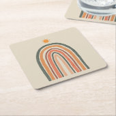 虹の上の太陽 スクエアペーパーコースター (アングル)