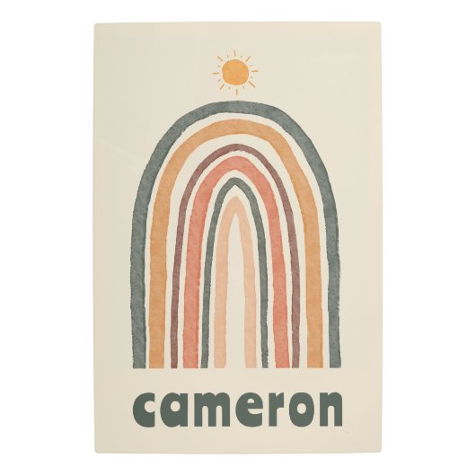 虹の上の太陽 メタルプリント (正面)