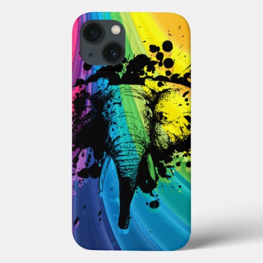 虹の上の牛渦巻形の象 Case-Mate iPhoneケース (裏面)