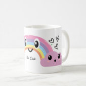 「虹の下で一杯」かわいいマグカップ コーヒーマグカップ (正面右)