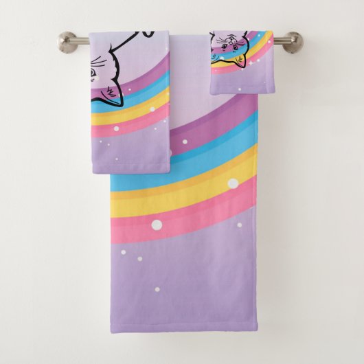 虹の下で子猫になる バスタオルセット (インサイチュ)