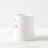 虹の下で滑る2つのユニコーン コーヒーマグカップ (中央)
