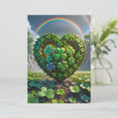 虹の下のシャムロックで作られたハート シーズンカード (スタンド正面)