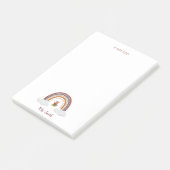 虹の下のフクロウの先生 ポストイット (アングル)