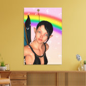 虹の下の妖精 キャンバスプリント (インサイチュ (リビング))