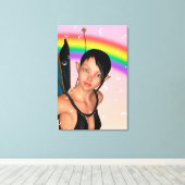 虹の下の妖精 キャンバスプリント (インサイチュ (ウッドフロア))