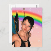 虹の下の妖精 ポストカード (正面/裏面)